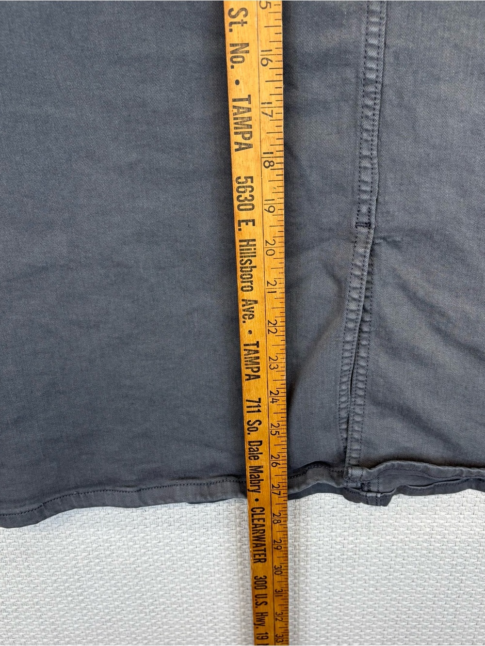 Slink Jeans Gray Denim Jean Skirt Size 16 Women's Knee Length Stretch Curvy EUC - Picture 8 of 9